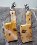 Shimmering Halloween Themed Cleaver Polymer Clay Earrings