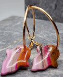 Polymer Clay Ghost Earrings on Light Gold Hoops