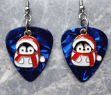 Penguin Charm Guitar Pick Earrings - Pick Your Color