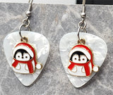 Penguin Charm Guitar Pick Earrings - Pick Your Color