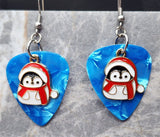 Penguin Charm Guitar Pick Earrings - Pick Your Color