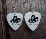 Pink Floyd Illustrated Group Picture Guitar Pick Earrings