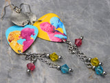 Pride Love Guitar Pick Earrings with Swarovski Crystal Dangles