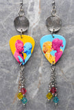 Pride Love Guitar Pick Earrings with Swarovski Crystal Dangles
