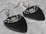 Bat Stainless Steel Charm Guitar Pick Earrings - Pick Your Color