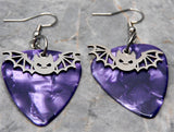 Bat Stainless Steel Charm Guitar Pick Earrings - Pick Your Color