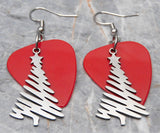 Christmas Tree Scribble Stainless Steel Charm Earrings - Pick Your Color