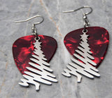 Christmas Tree Scribble Stainless Steel Charm Earrings - Pick Your Color