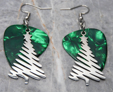 Christmas Tree Scribble Stainless Steel Charm Earrings - Pick Your Color