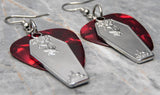 Coffin Stainless Steel Charm Guitar Pick Earrings - Pick Your Color