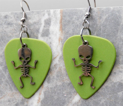 Dancing Skeleton Stainless Steel Charm Earrings - Pick Your Color