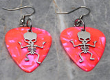 Dancing Skeleton Stainless Steel Charm Earrings - Pick Your Color