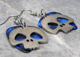 Large Skull Stainless Steel Charm Guitar Pick Earrings - Pick Your Color