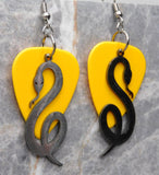 Snake Stainless Steel Charm Guitar Pick Earrings - Pick Your Color