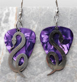 Snake Stainless Steel Charm Guitar Pick Earrings - Pick Your Color