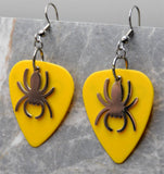 Spider Stainless Steel Charm Guitar Pick Earrings - Pick Your Color