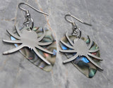 Large Spider Stainless Steel Charm Guitar Pick Earrings - Pick Your Color