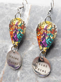 Three Beautiful Witches Guitar Pick Earrings with Hocus Pocus Stainless Steel Charms