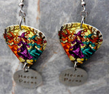 Three Beautiful Witches Guitar Pick Earrings with Hocus Pocus Stainless Steel Charms