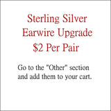 Christmas Stocking Stainless Steel Charm on Pinstriped Guitar Pick Earrings