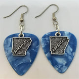 CLEARANCE State of Arkansas Charm Guitar Pick Earrings - Pick Your Color