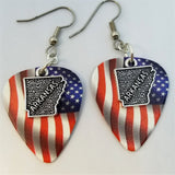 CLEARANCE State of Arkansas Charm Guitar Pick Earrings - Pick Your Color
