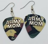 CLEARANCE Army Mom Charms Guitar Pick Earrings - Pick Your Color