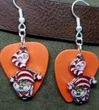 CLEARANCE Alice in Wonderland Cheshire Cat Charm Guitar Pick Earrings - Pick Your Color