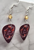 Be Merry Guitar Pick Earrings with Metallic Gold Swarovski Crystals