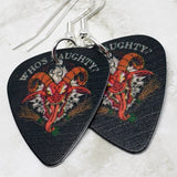 Krampus Who's Naughty Guitar Pick Earrings
