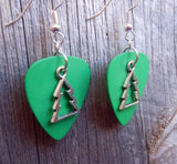 CLEARANCE Christmas Tree Outline Charm Guitar Pick Earrings - Pick Your Color