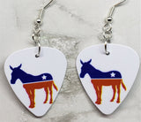 Democrat Symbol Donkey Guitar Pick Earrings
