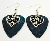 CLEARANCE EMT Heart Charm Guitar Pick Earrings - Pick Your Color