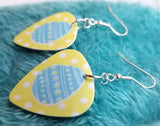 Blue Easter Egg Guitar Pick Earrings