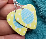 Blue Easter Egg Guitar Pick Earrings