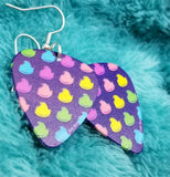 Colored Peeps Guitar Pick Earrings