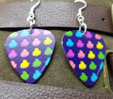 Colored Peeps Guitar Pick Earrings