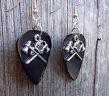 CLEARANCE Fire Department Crossed Axes with Helmet Guitar Pick Earrings - Pick Your Color