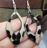 Leopard Print Hair on Hide FAUX Leather Cut Out Earrings