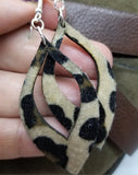 Leopard Print Hair on Hide FAUX Leather Cut Out Earrings