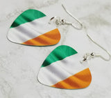 Irish Flag Guitar Pick Earrings
