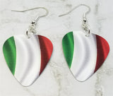 Italian Flag Guitar Pick Earrings