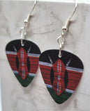 Kenyan Flag Guitar Pick Earrings