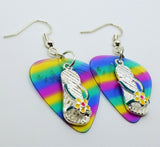 CLEARANCE Flip Flop Charm Guitar Pick Earrings - Pick Your Color