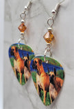 Great Danes on Guitar Pick Earrings with Topaz Swarovski Crystals