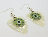 Irish Coin Shamrock Charm Guitar Pick Earrings - Pick Your Color