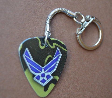 Air Force Guitar Pick Keychain