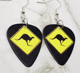 Kangaroo Crossing Guitar Pick Earrings