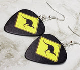 Kangaroo Crossing Guitar Pick Earrings