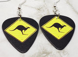 Kangaroo Crossing Guitar Pick Earrings